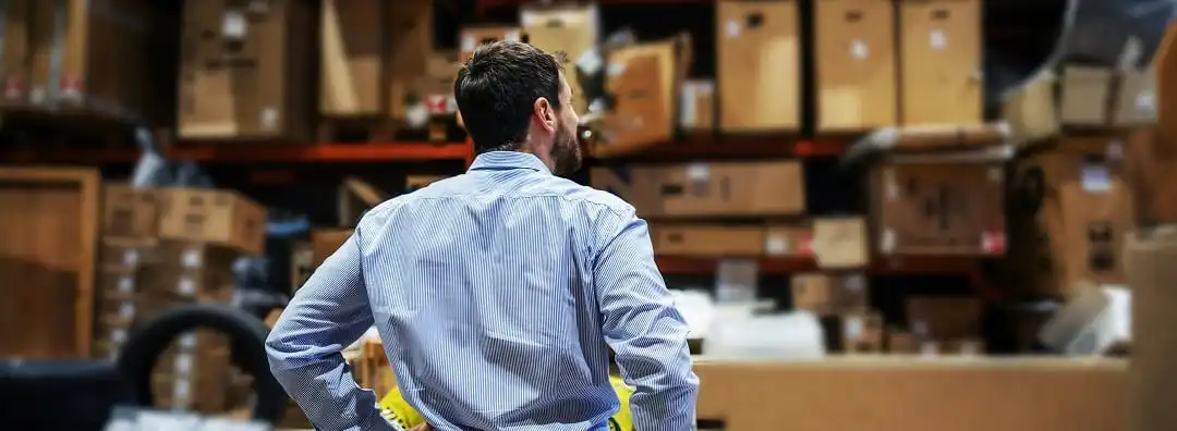 man standing on storage